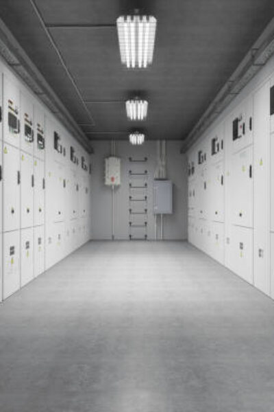 Industrial Power Distribution Panel In Electrical Substation Industrial Power Distribution Panel In Electrical Substation