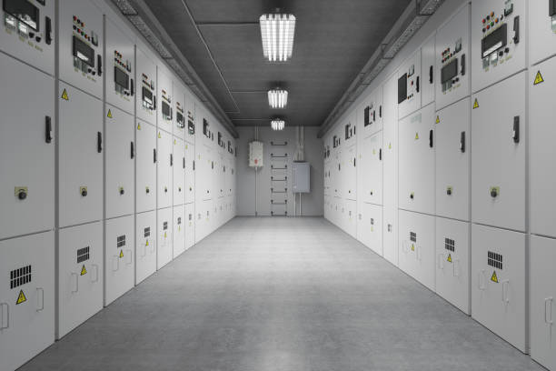 Industrial Power Distribution Panel In Electrical Substation Industrial Power Distribution Panel In Electrical Substation
